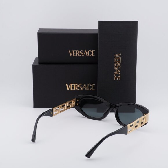 Versace VE4501 GB1/87 Cat Eye Sunglasses – Black/Dark Grey - Picture 9 of 9